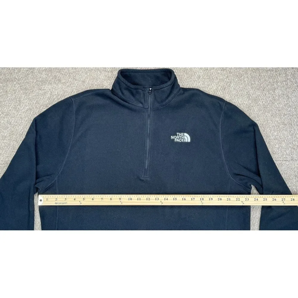 The North Face Men's 1/4 Zip Long‎ Sleeve Black Sweater Fleece Size XL
